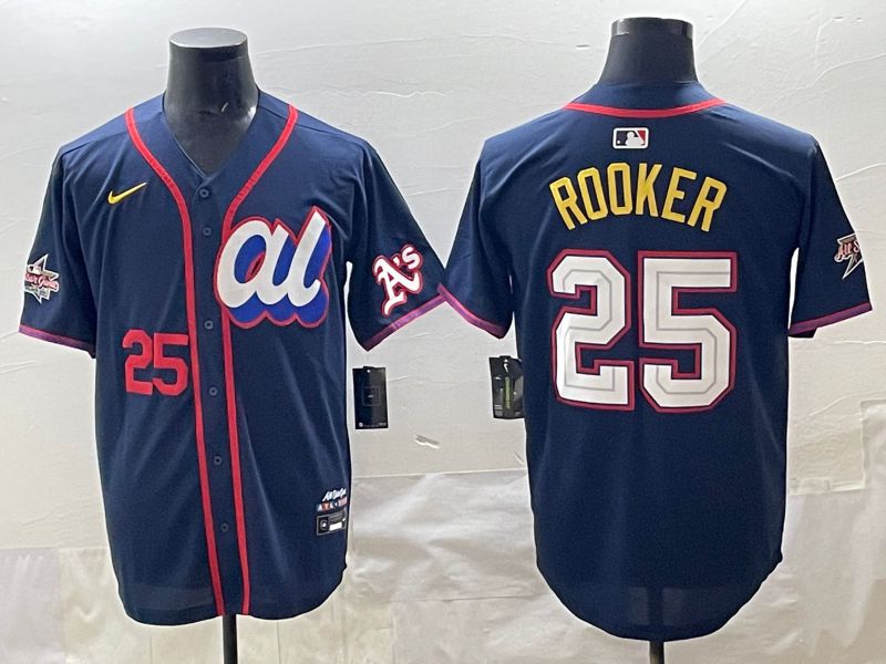 Men 2025 Oakland Athletics #25 Rooker Drak Blue All star Nike MLB Jersey style 03->oakland athletics->MLB Jersey